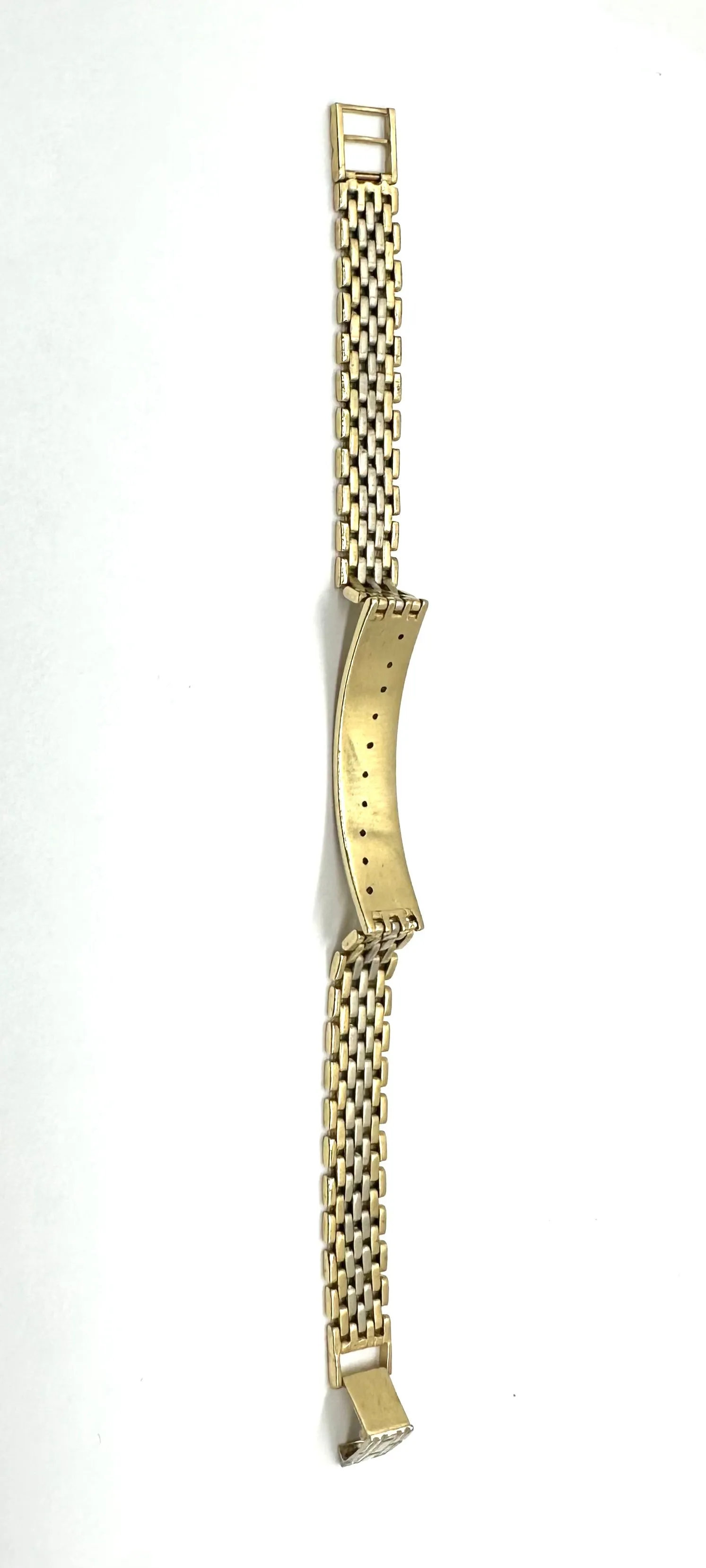 14k White and Yellow Gold Panther Bar Bracelet with Diamonds