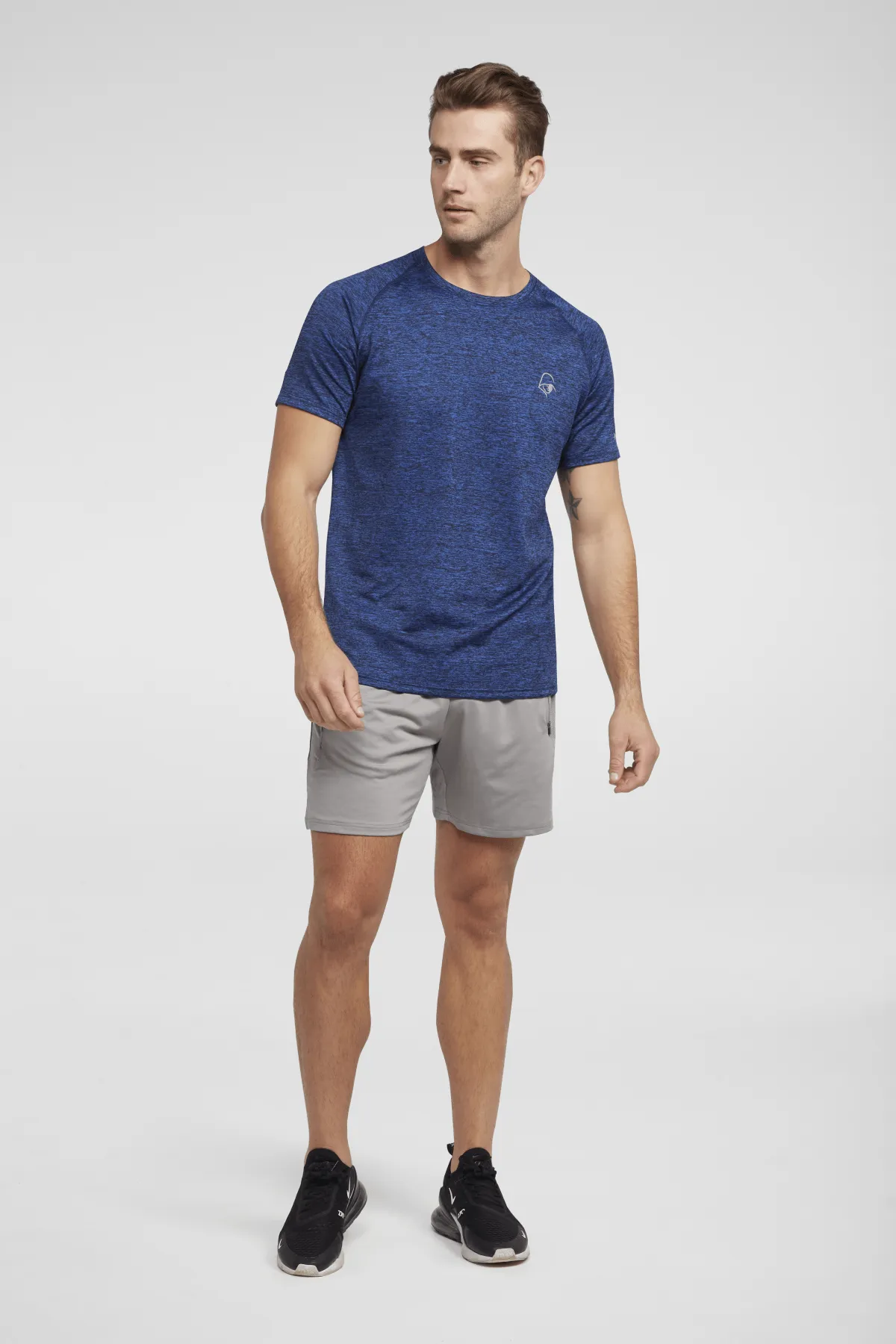 All Day Every Day Tee Marl - Marl Blue