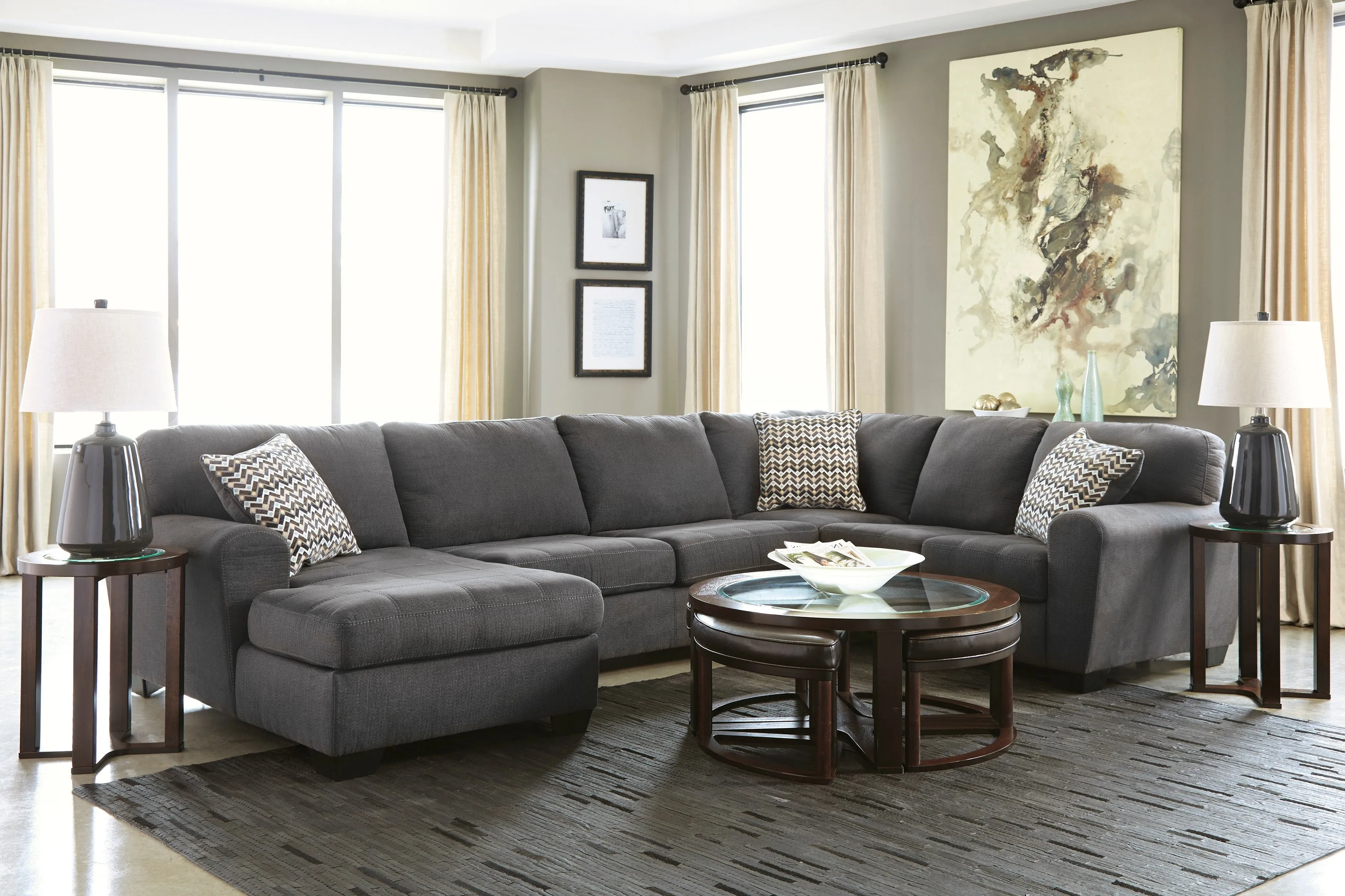 Ambee Slate 2-Piece LAF Sectional