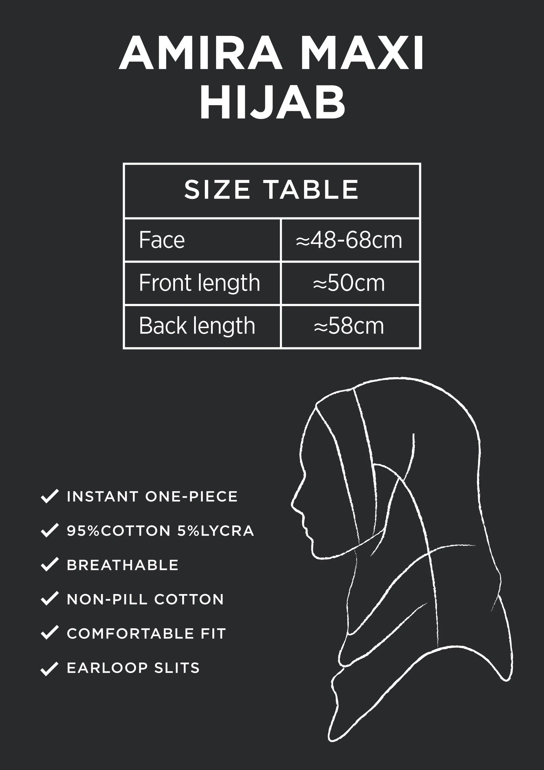 Amira Hijab Maxi-Plain Jersey Cotton