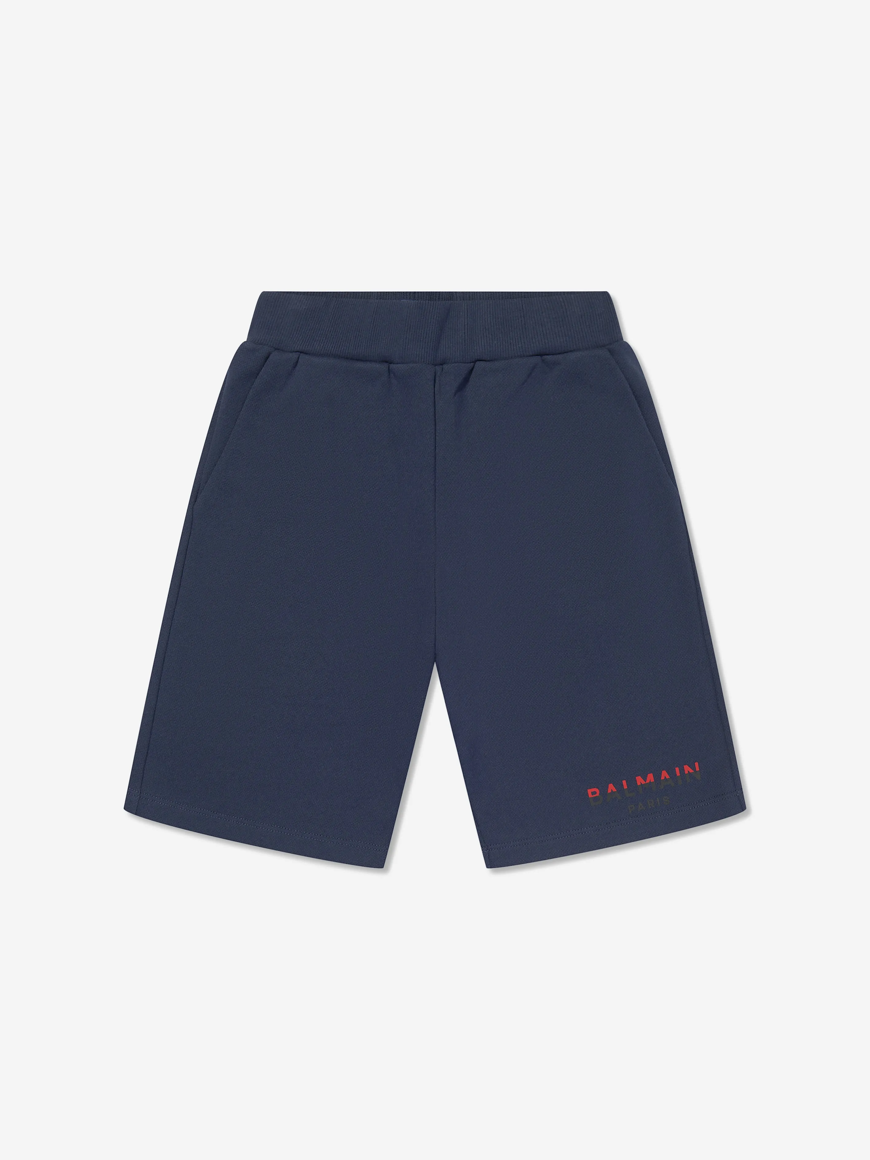 Balmain Boys Logo Jersey Shorts in Blue