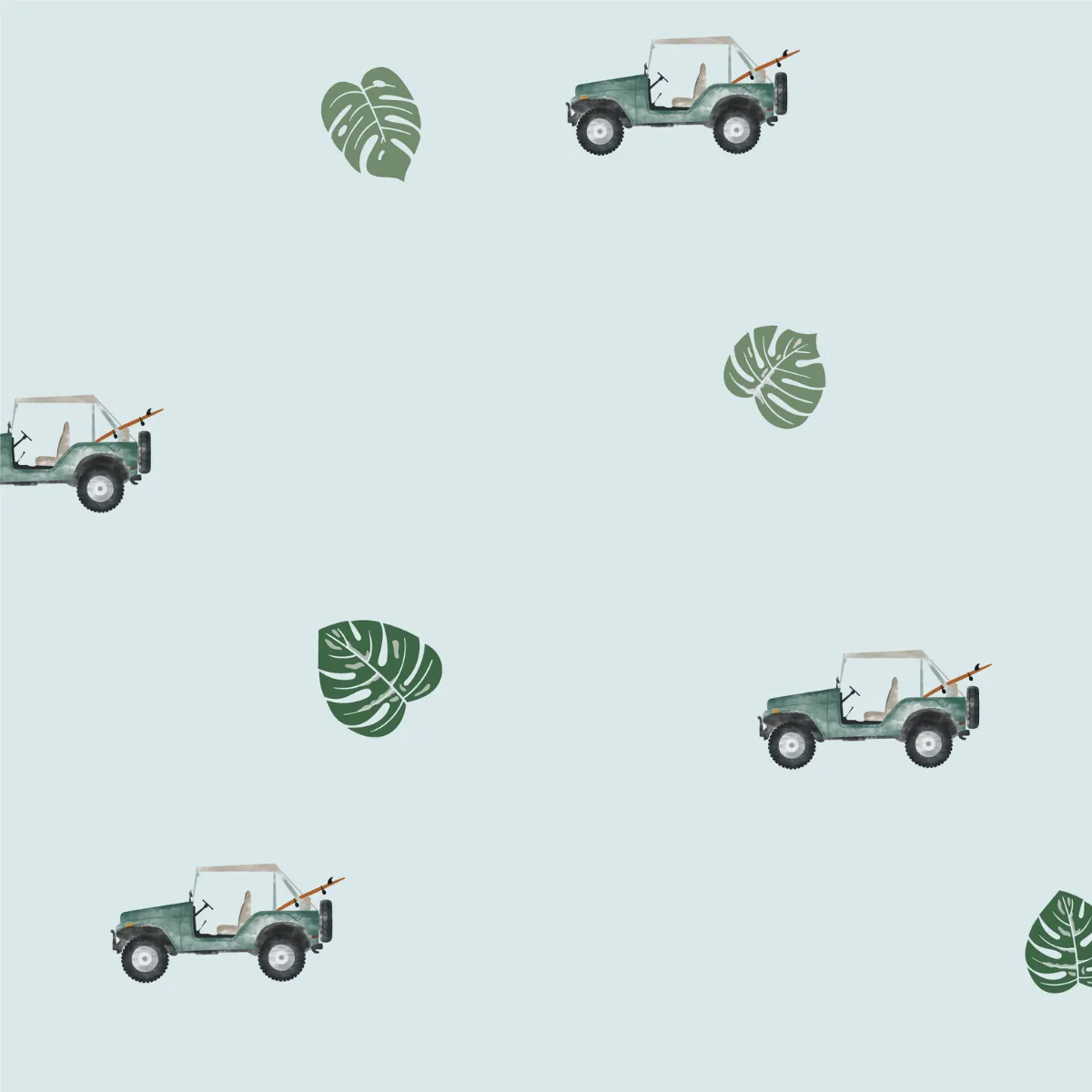 Bandana Bib - Green Jeep