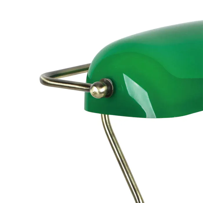 Banker Table Lamp  Green