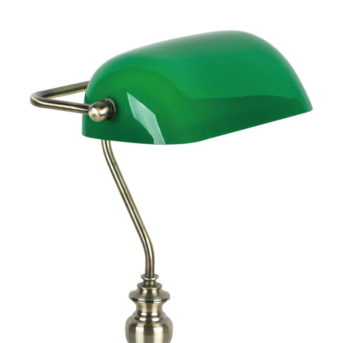 Banker Table Lamp  Green