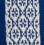 Blue and White Patterned Knit Tie by Paul Malone