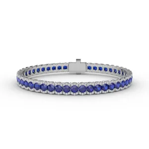 Brilliant in Blue Sapphire and Diamond Bracelet