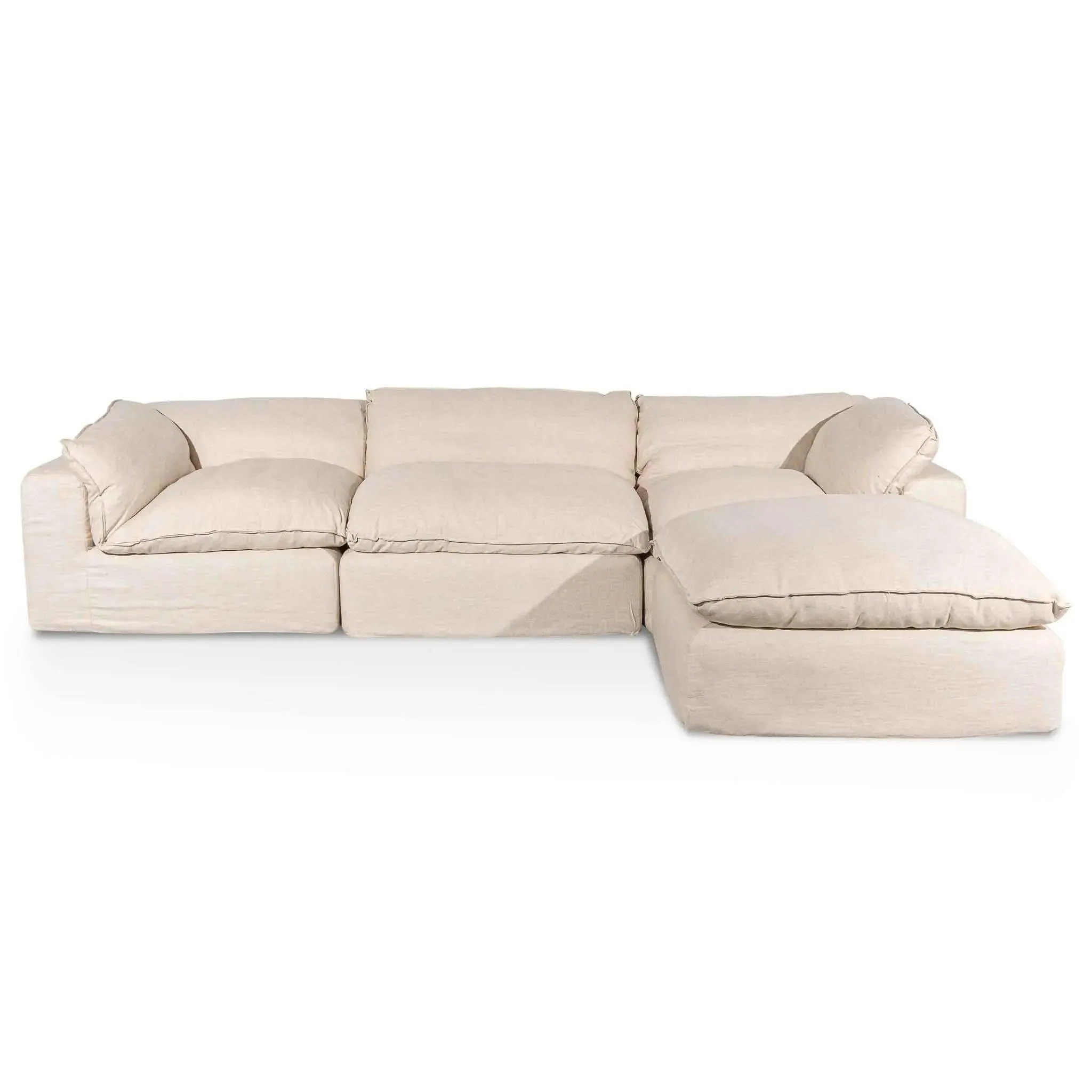 Calibre Fabric Corner Sofa - Linen Sand LC6439-KSO