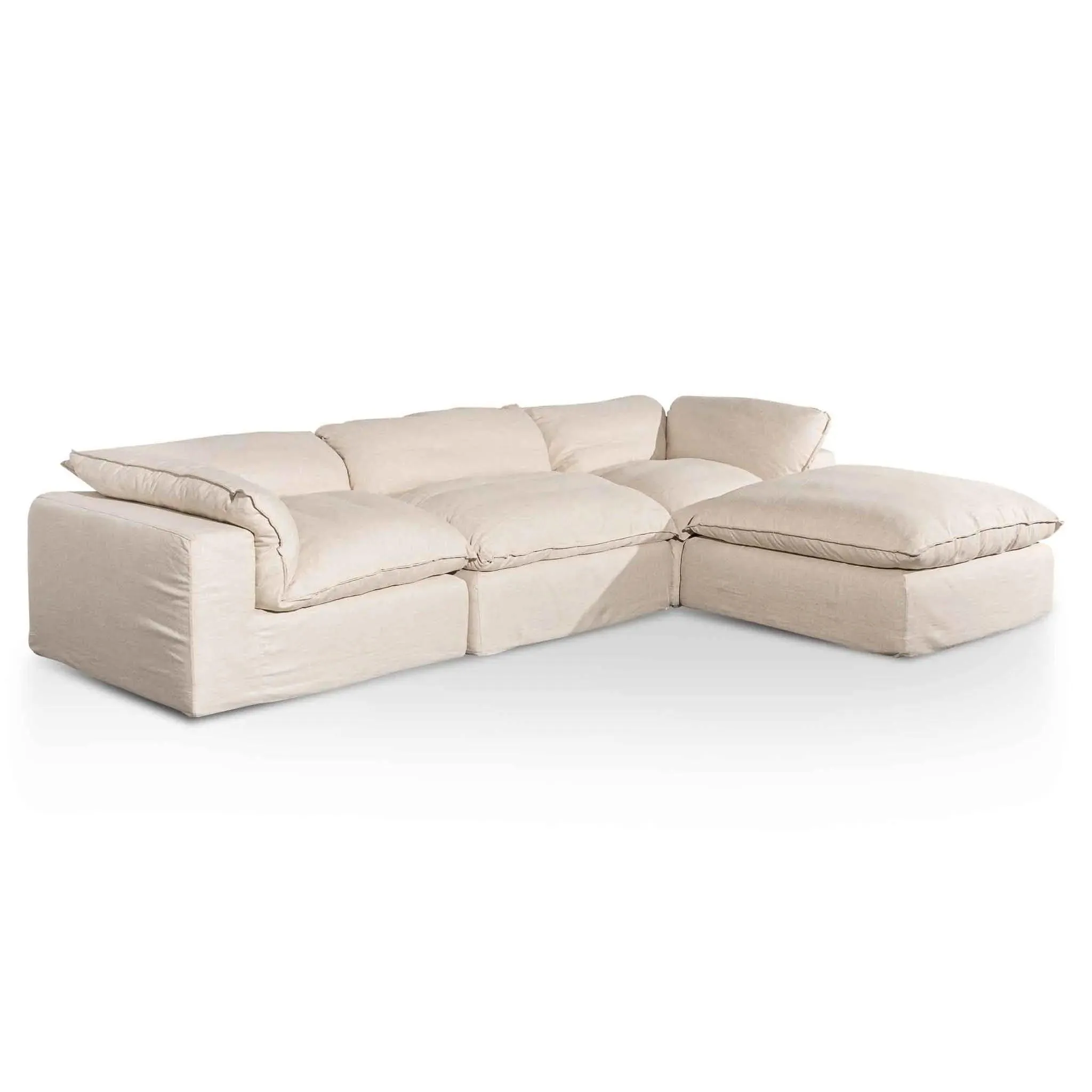 Calibre Fabric Corner Sofa - Linen Sand LC6439-KSO