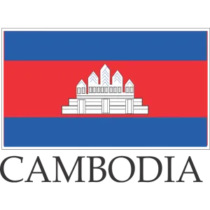 Cambodia Embroidered Flag Badge