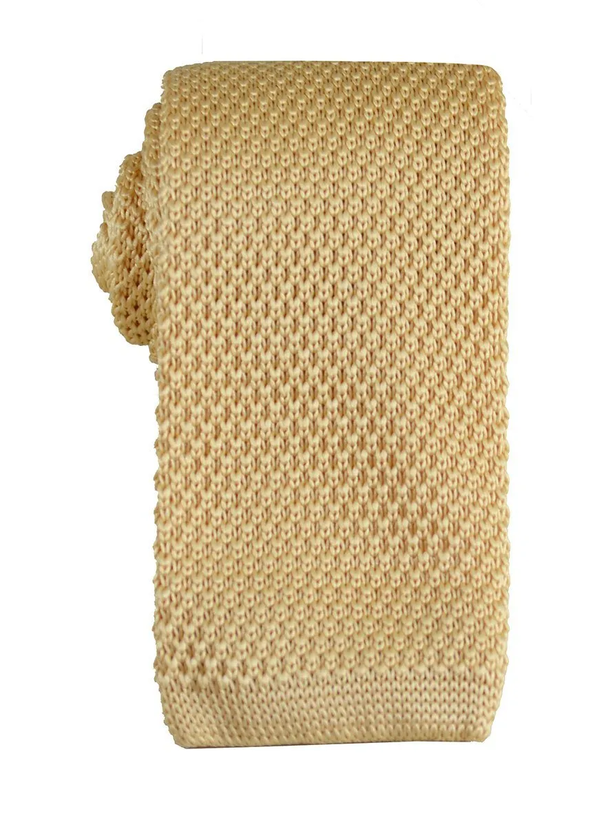 Champagne Knit Tie by Paul Malone