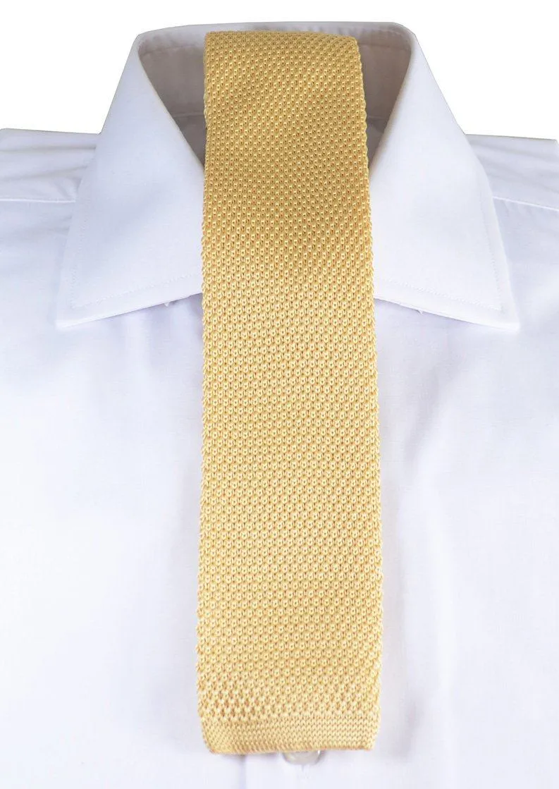 Champagne Knit Tie by Paul Malone