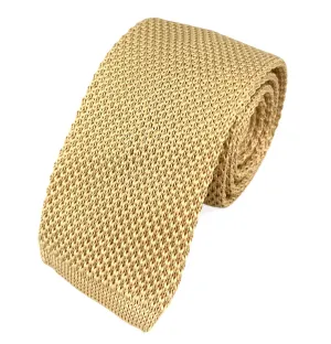 Champagne Knit Tie by Paul Malone