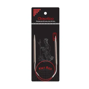 ChiaoGoo Knit RED Circular Needles - US 5 (3.75mm) - 16"