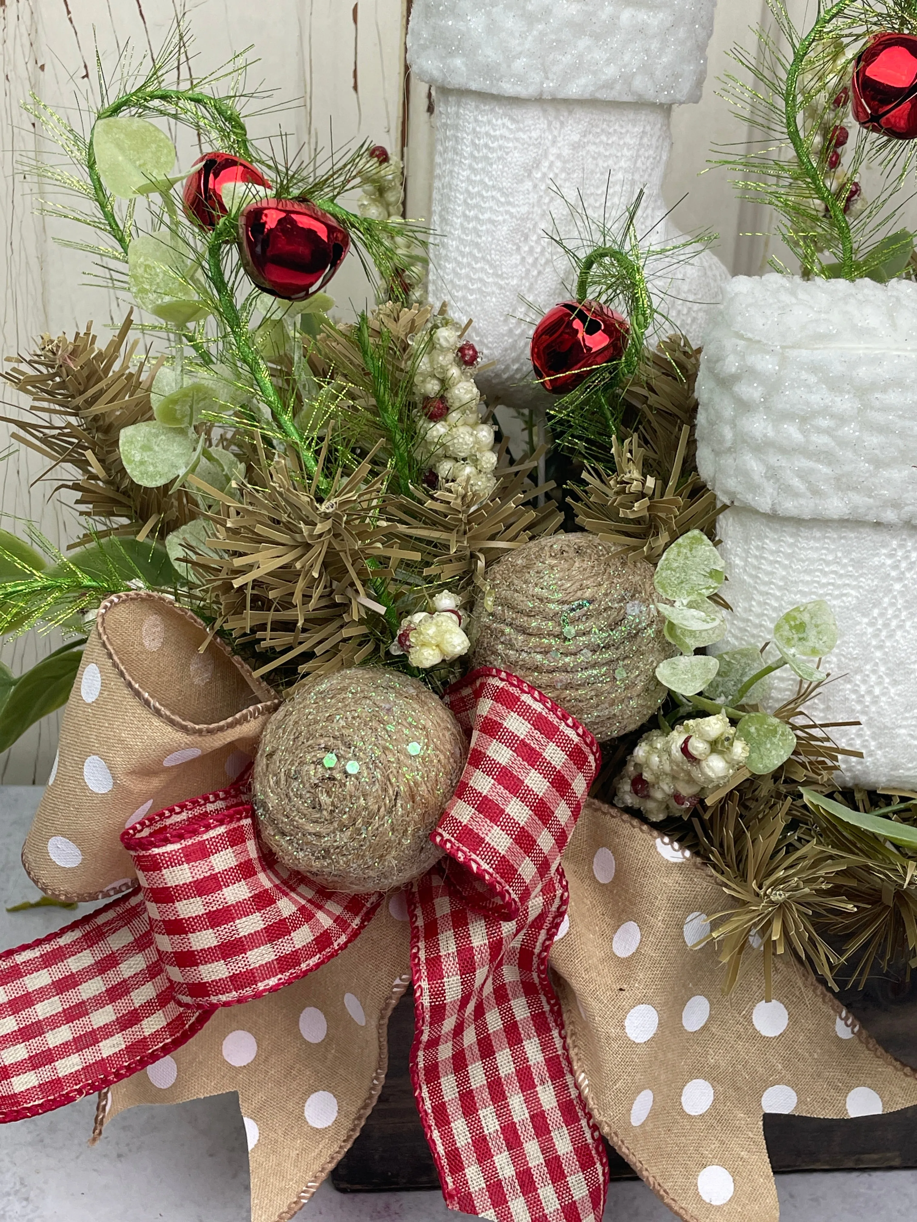 Christmas Stockings foral arrangement