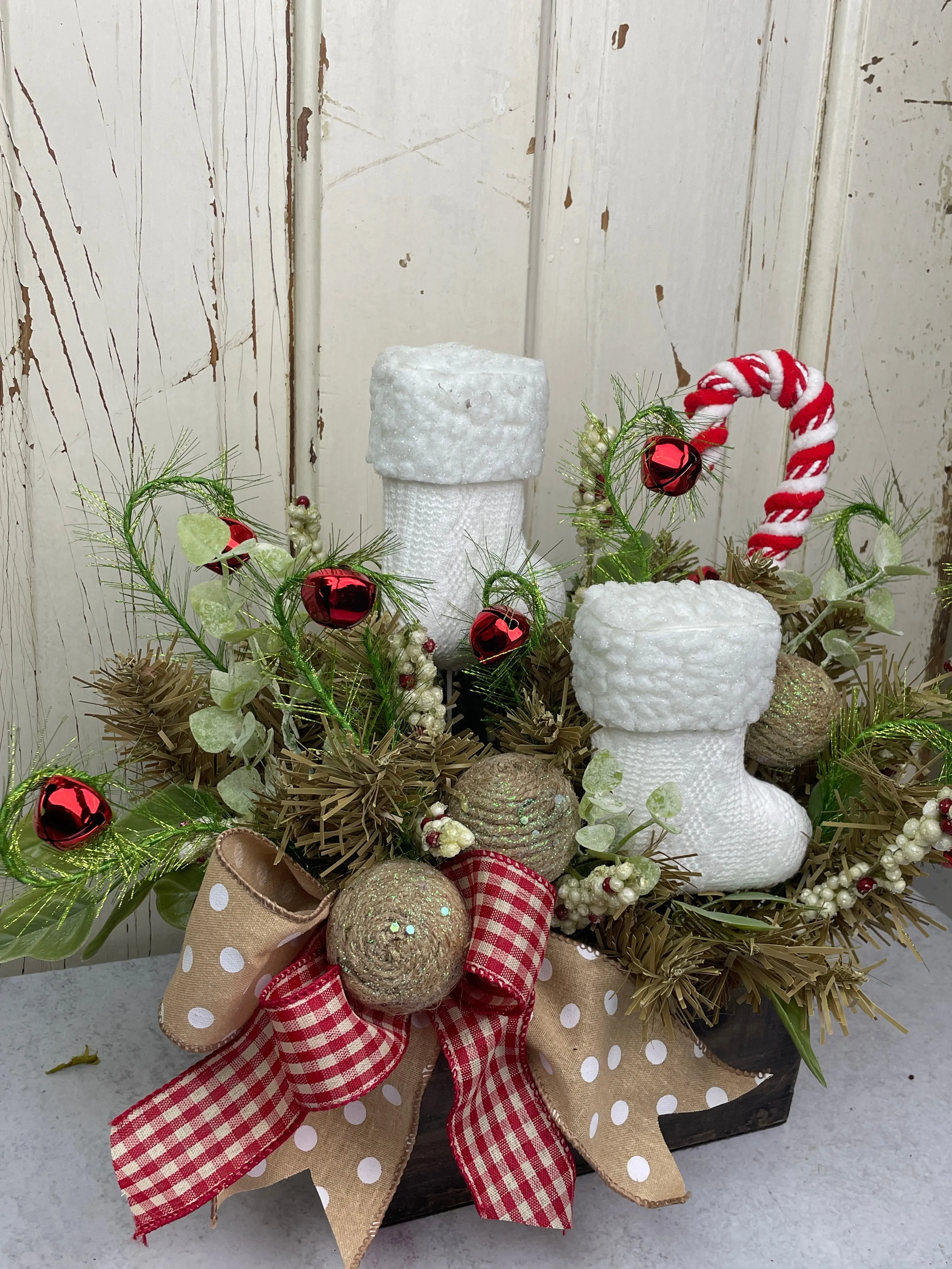 Christmas Stockings foral arrangement