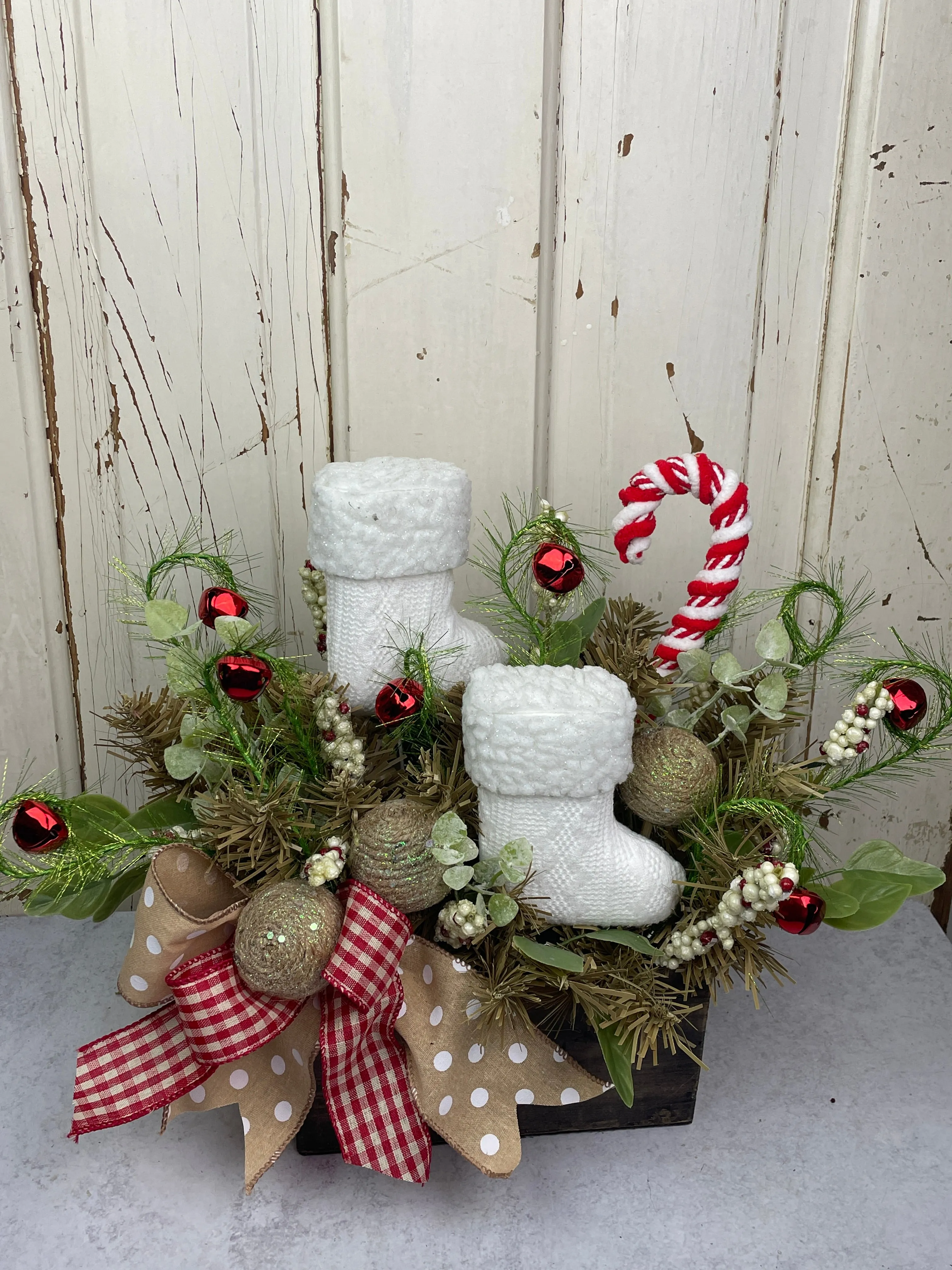 Christmas Stockings foral arrangement