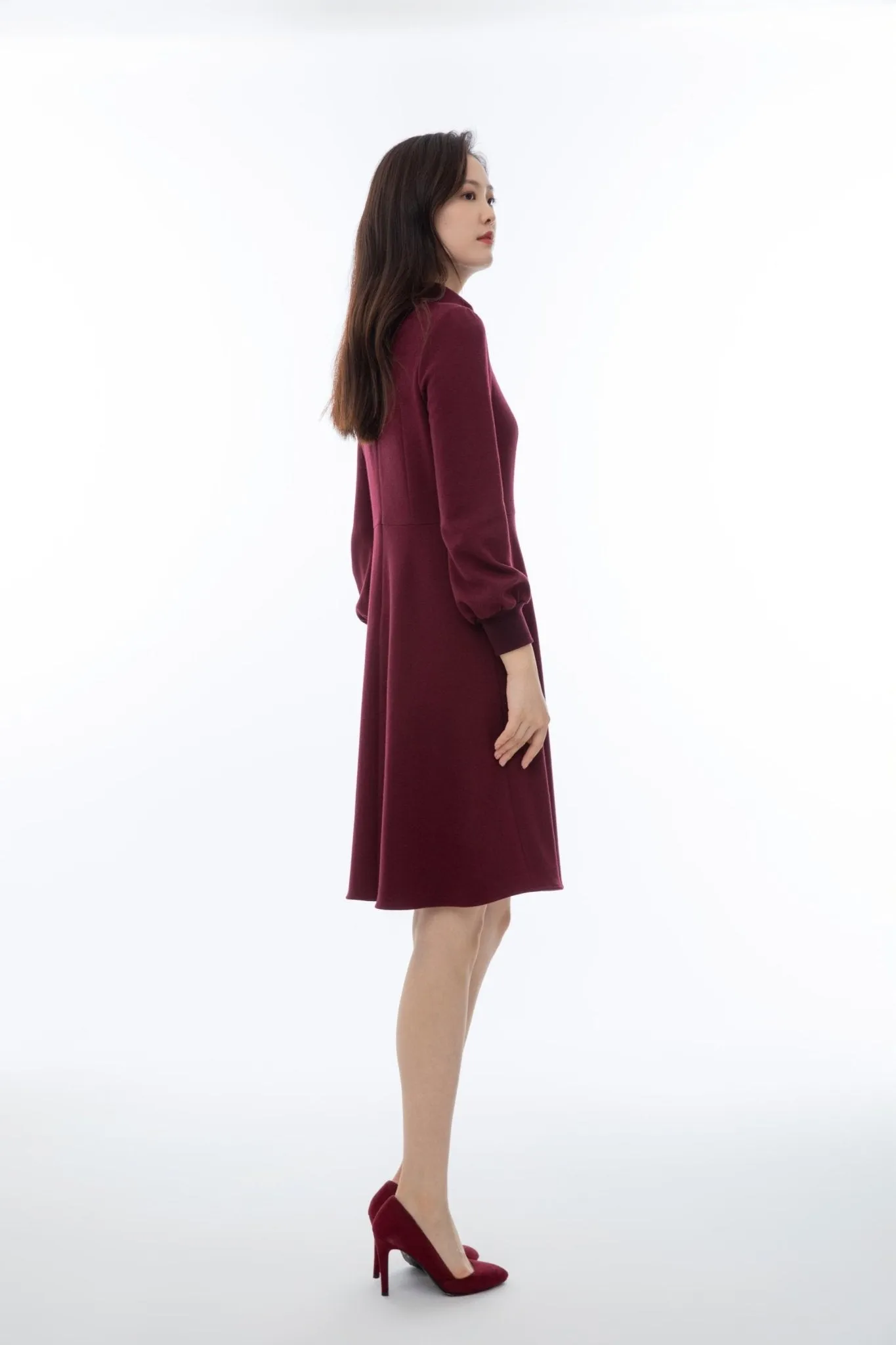 Claret Wool Dress