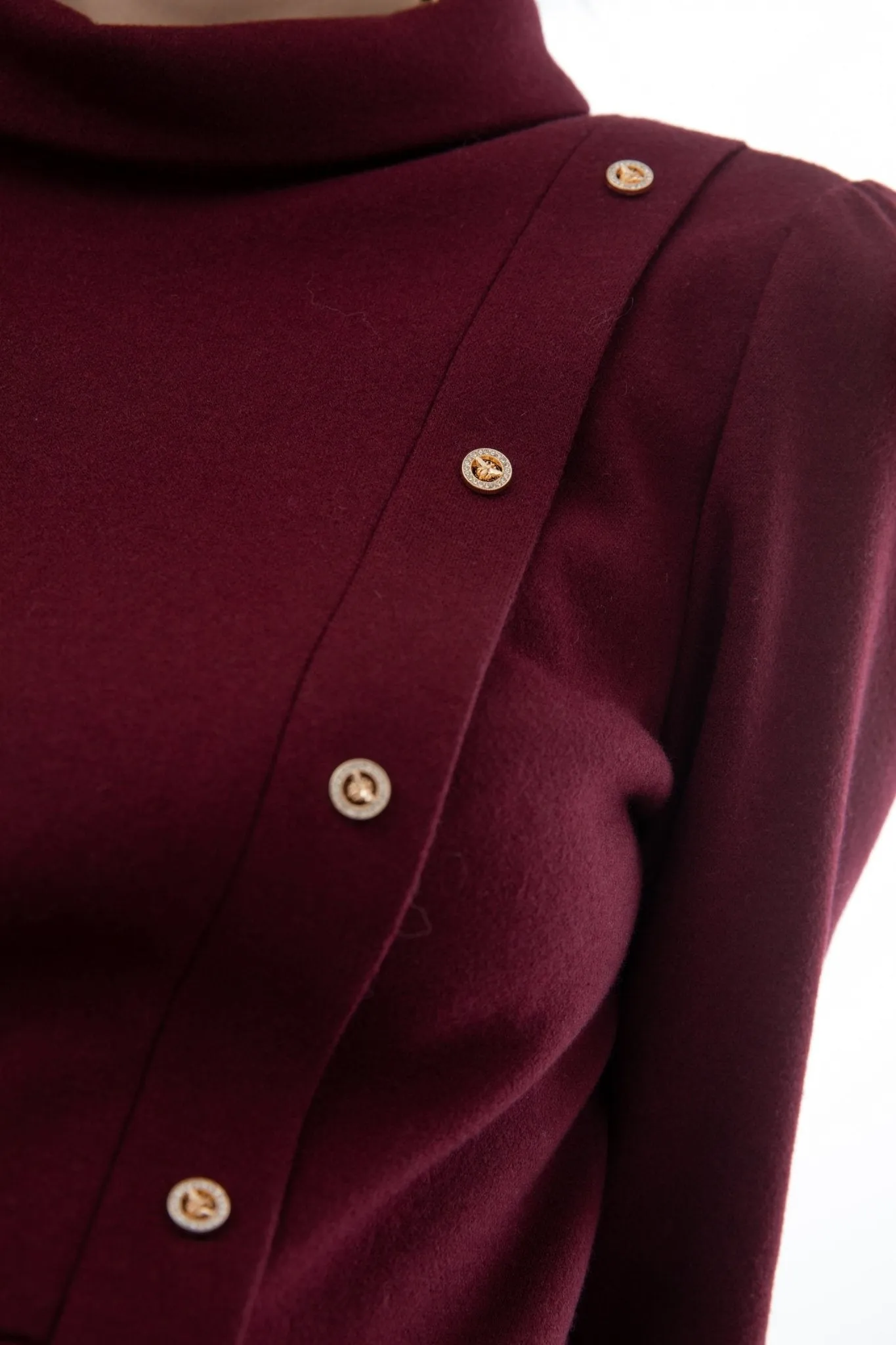 Claret Wool Dress