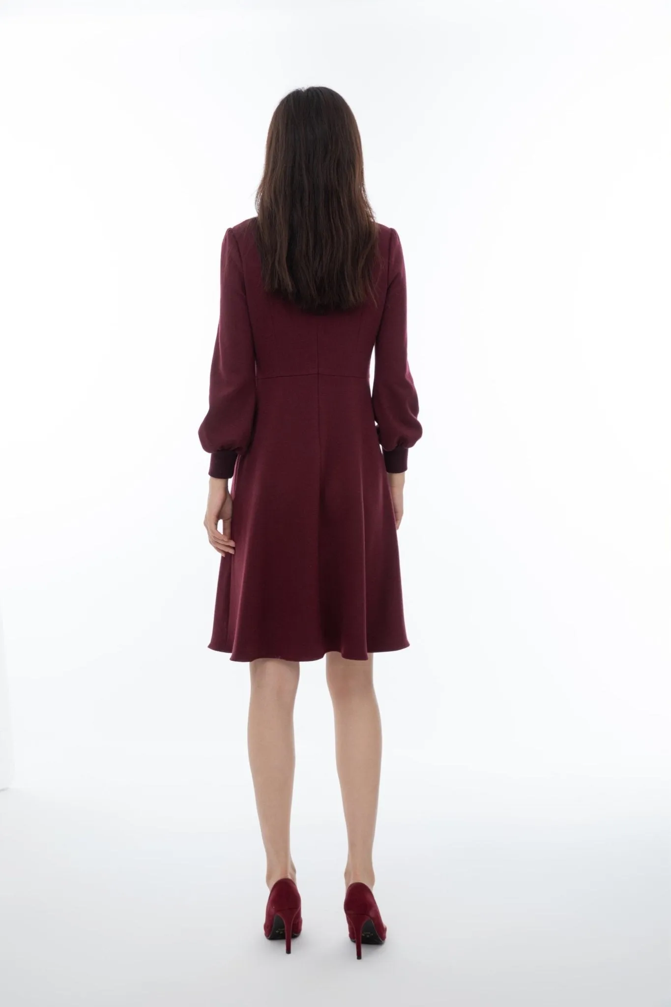 Claret Wool Dress