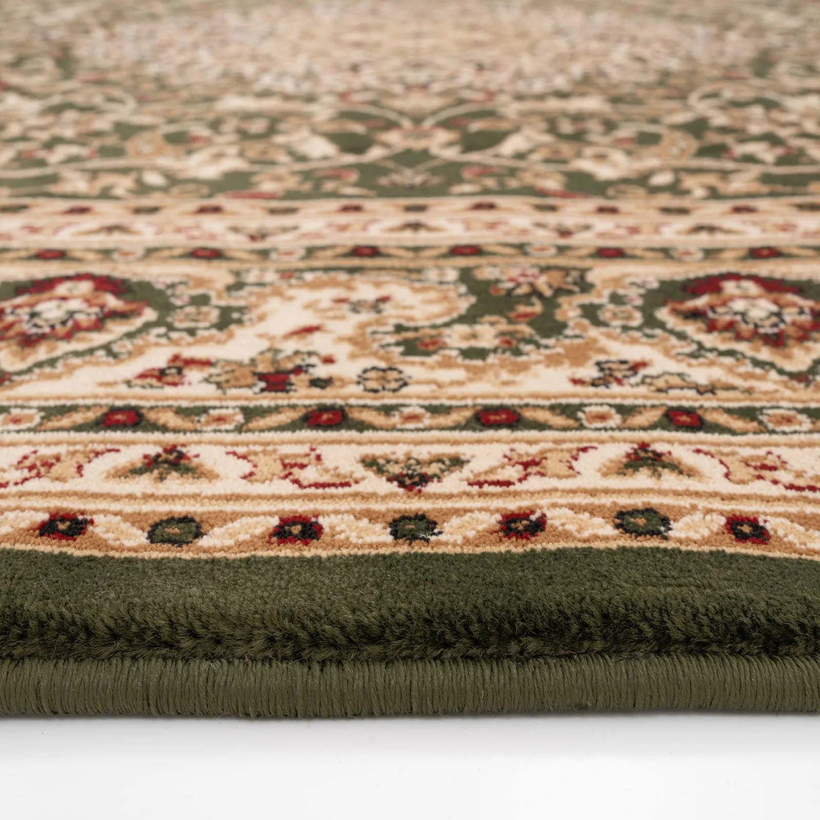 Classical Rich Green Runner Rug - Sunil