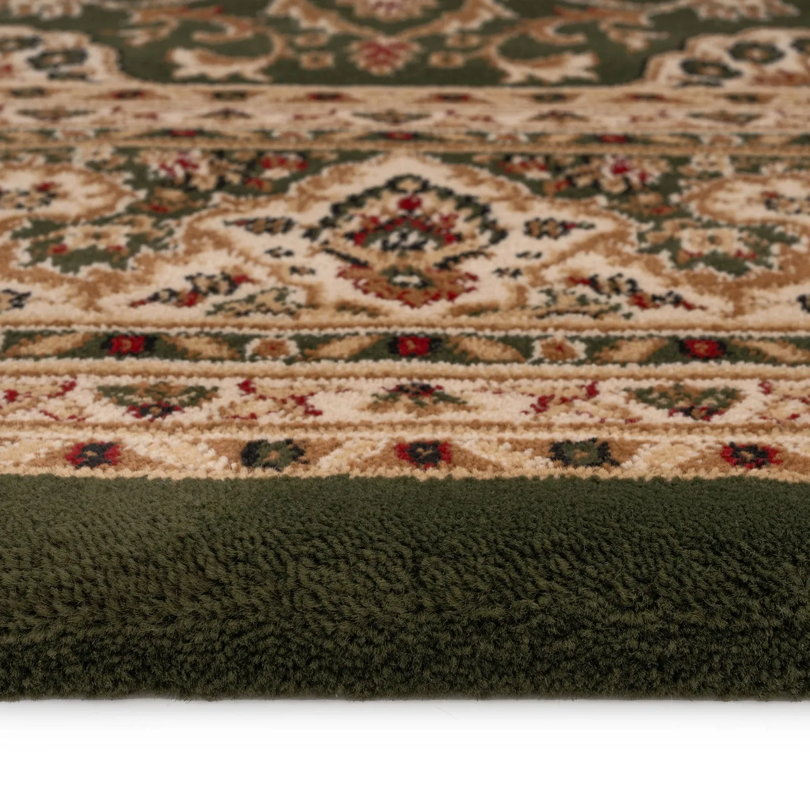 Classical Rich Green Runner Rug - Sunil