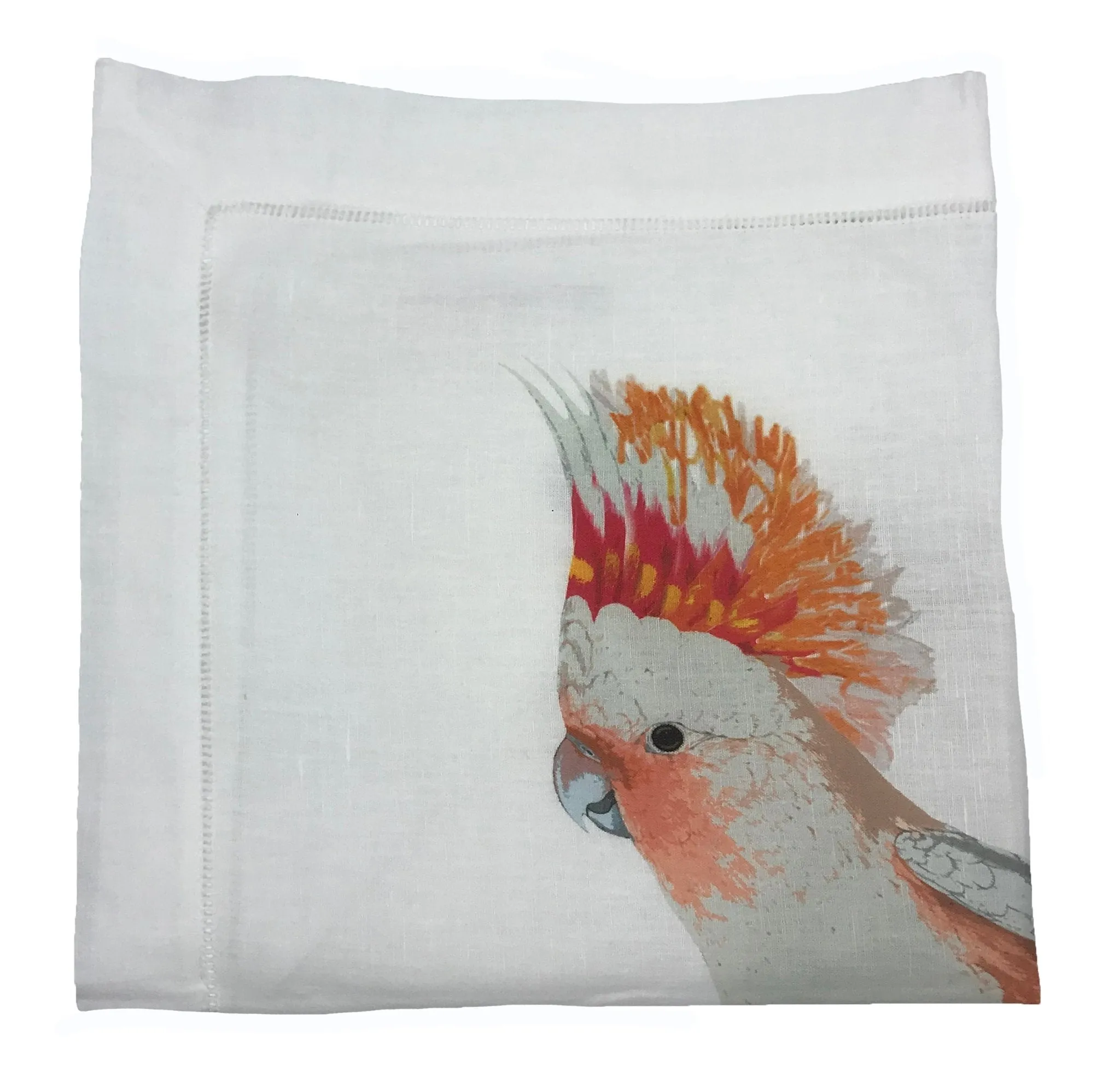 Cockatoo 22"X22" HEMSTITCH DINNER NAPKIN, SET OF 4