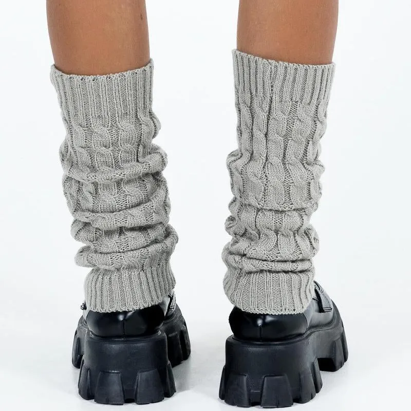 Cozy Cable Knit Slouch Socks