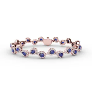 Decorated Sapphire and Diamond Bracelet