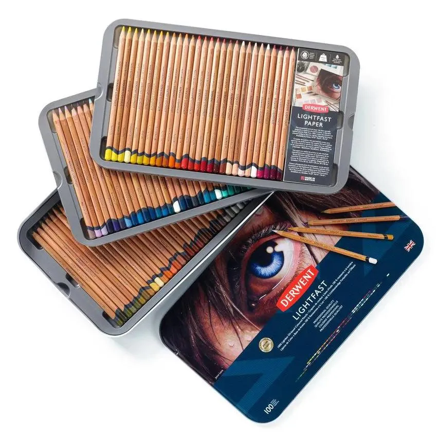 Derwent Lightfast Colour Pencil 100 Tin Set