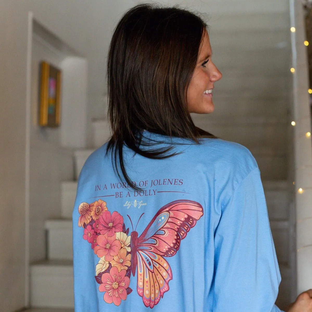 Dolly Butterfly - Flowers Blooming LONG SLEEVE T-Shirt