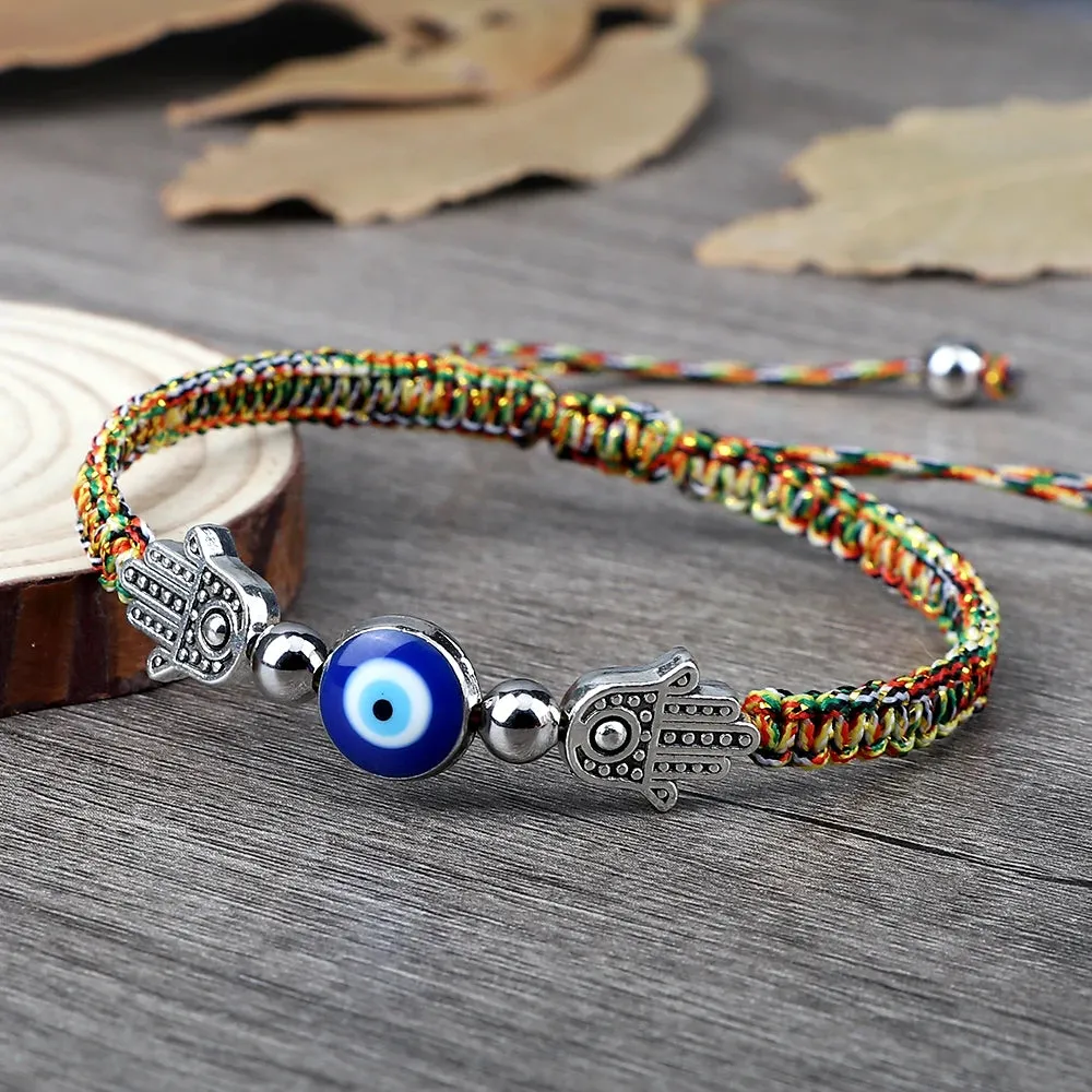 Evil Eye Braided Bracelet with Charm