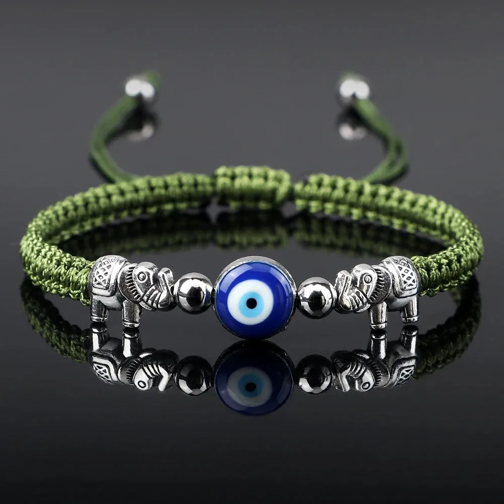 Evil Eye Braided Bracelet with Charm