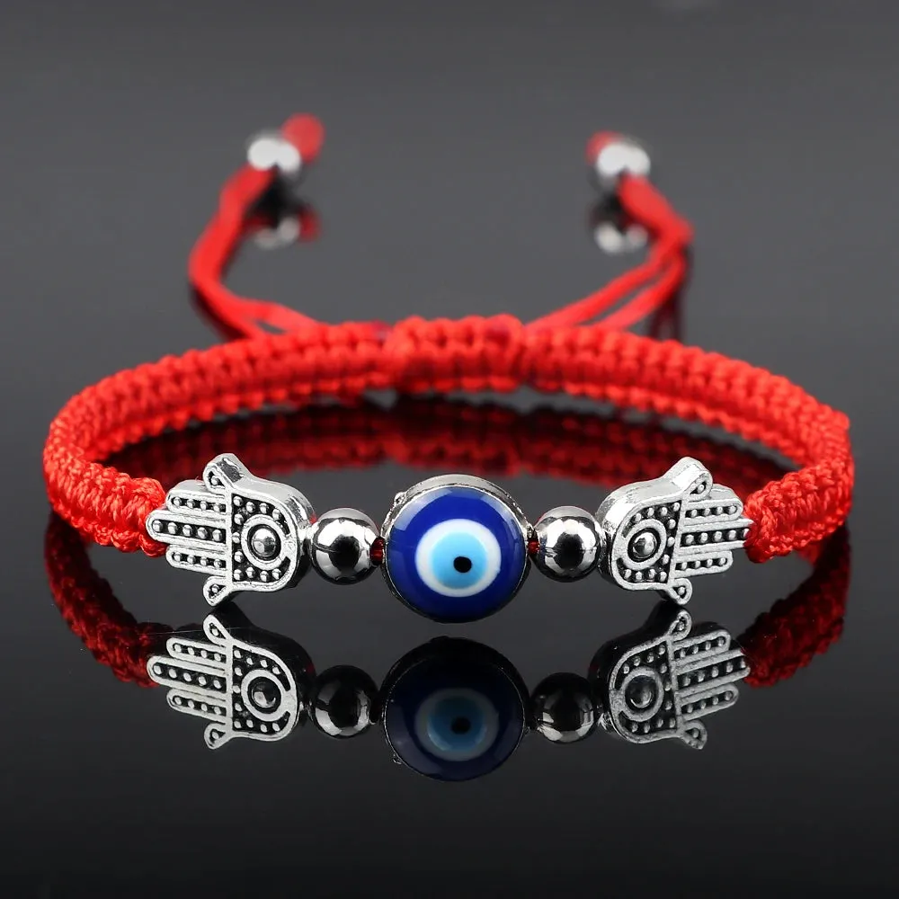 Evil Eye Braided Bracelet with Charm