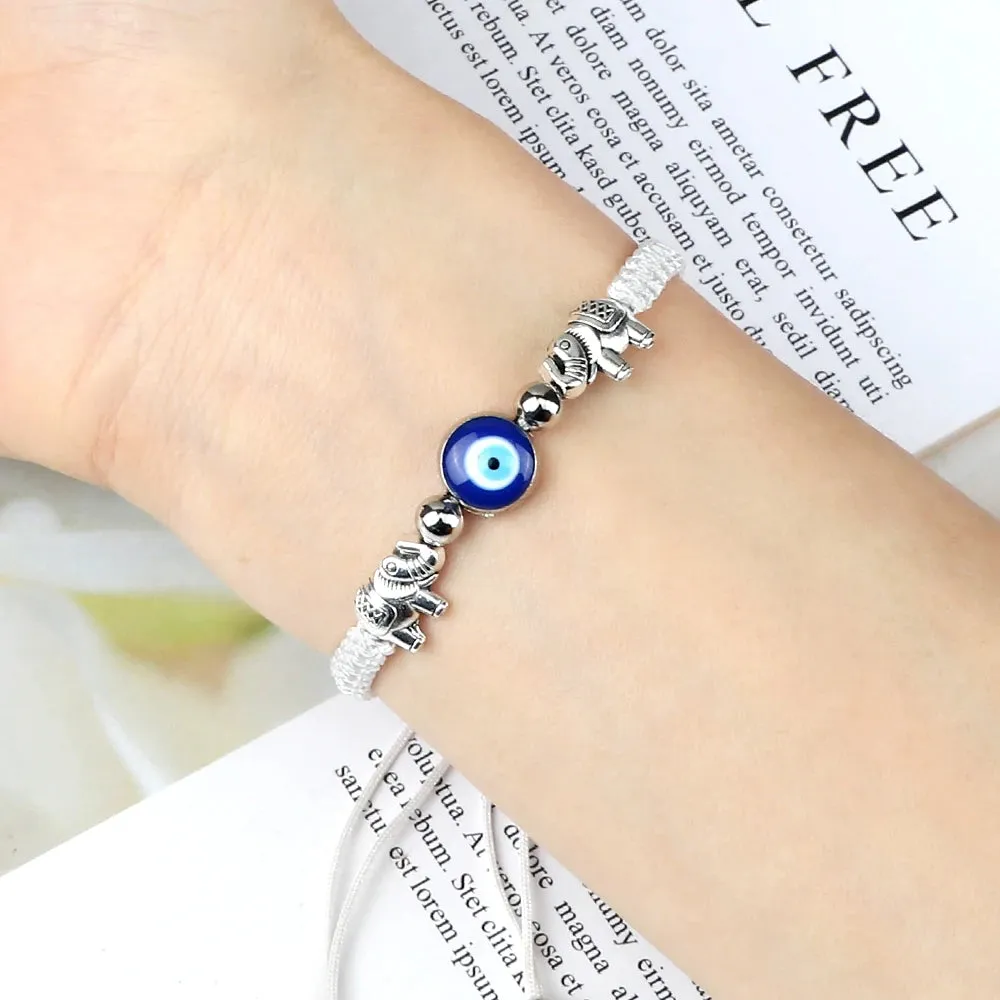 Evil Eye Braided Bracelet with Charm