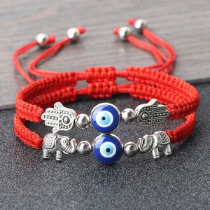 Evil Eye Braided Bracelet with Charm