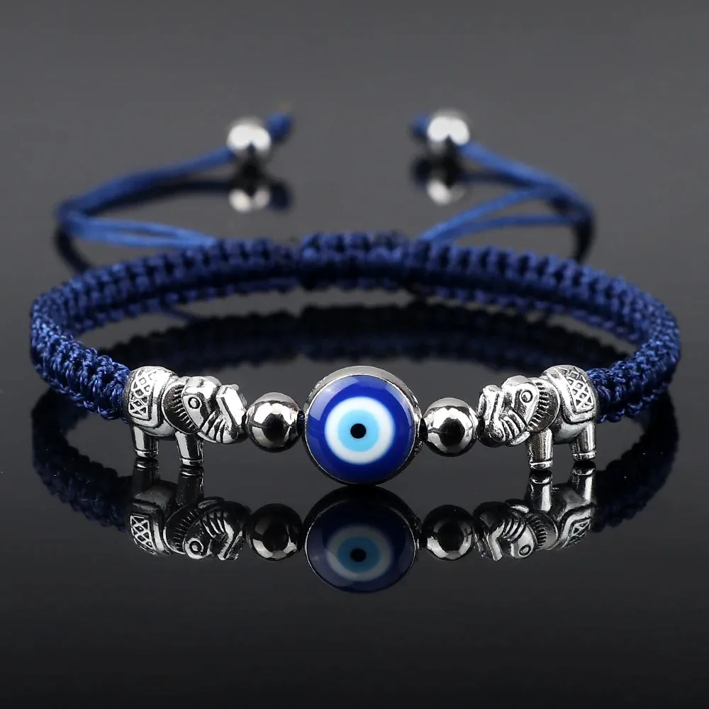 Evil Eye Braided Bracelet with Charm