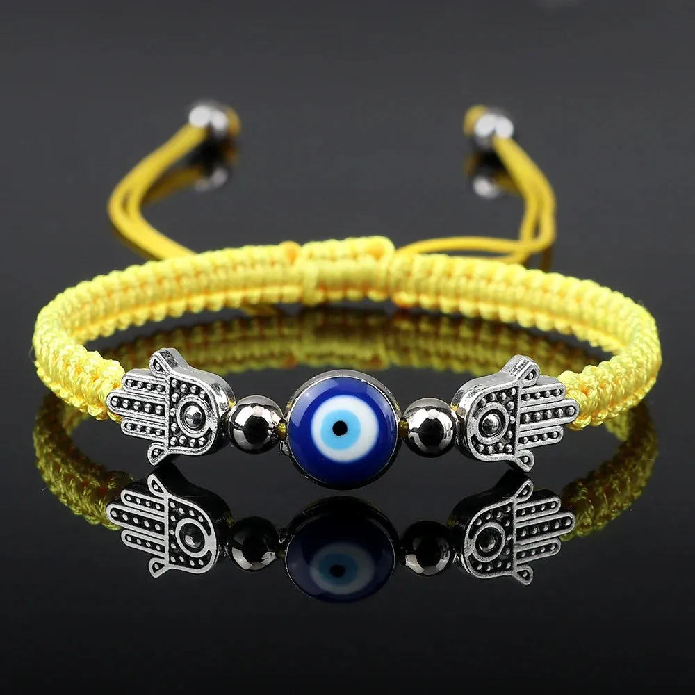 Evil Eye Braided Bracelet with Charm