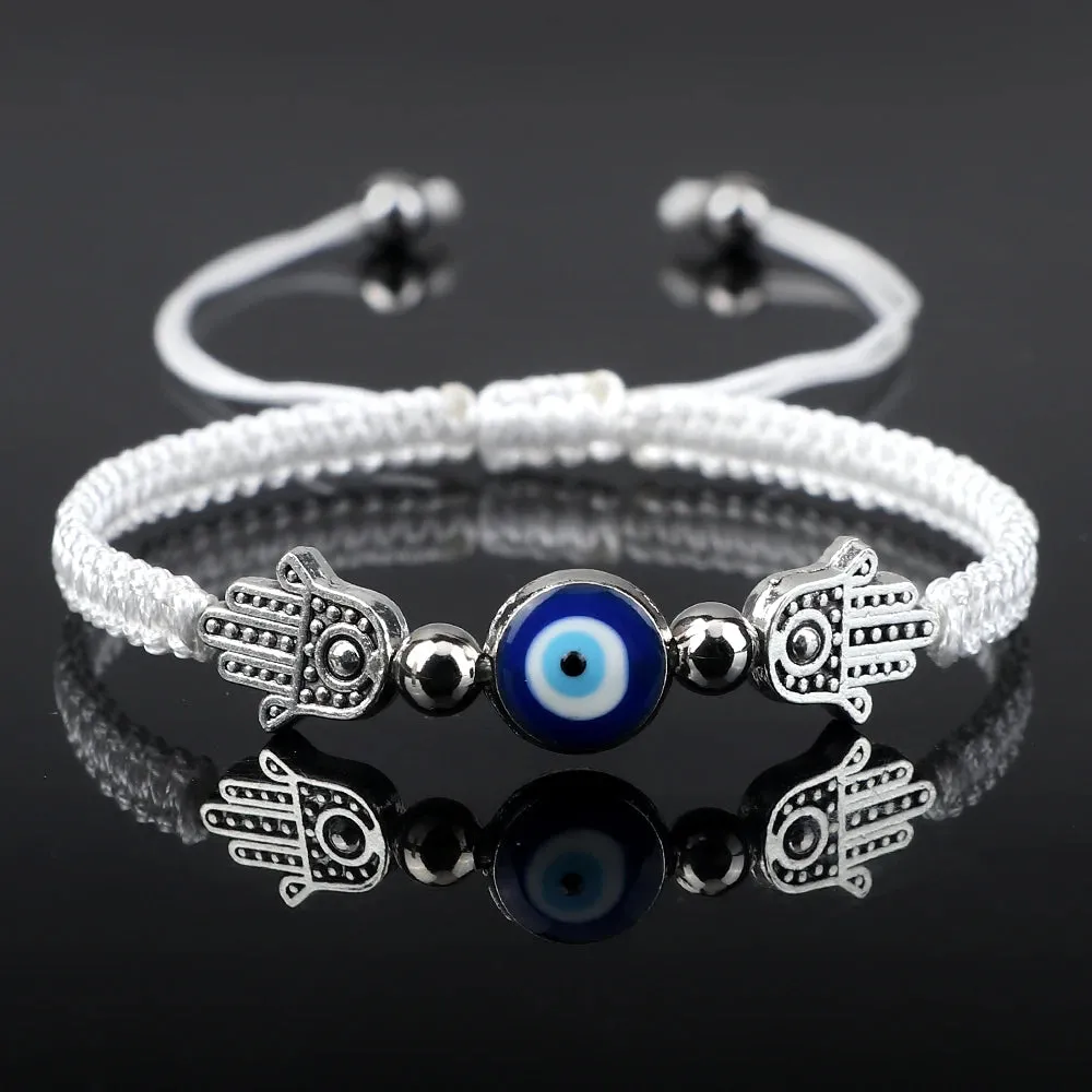 Evil Eye Braided Bracelet with Charm