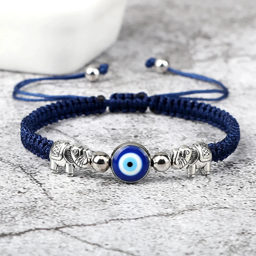 Evil Eye Braided Bracelet with Charm