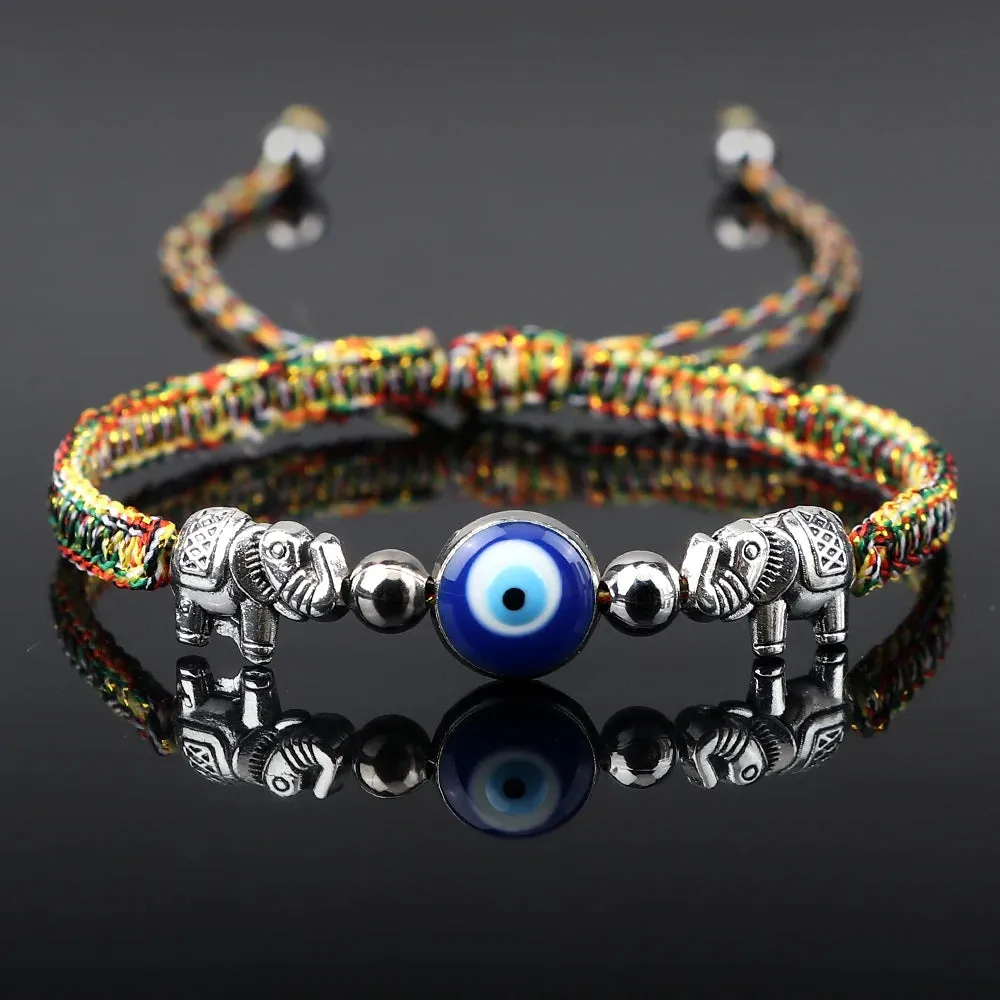 Evil Eye Braided Bracelet with Charm