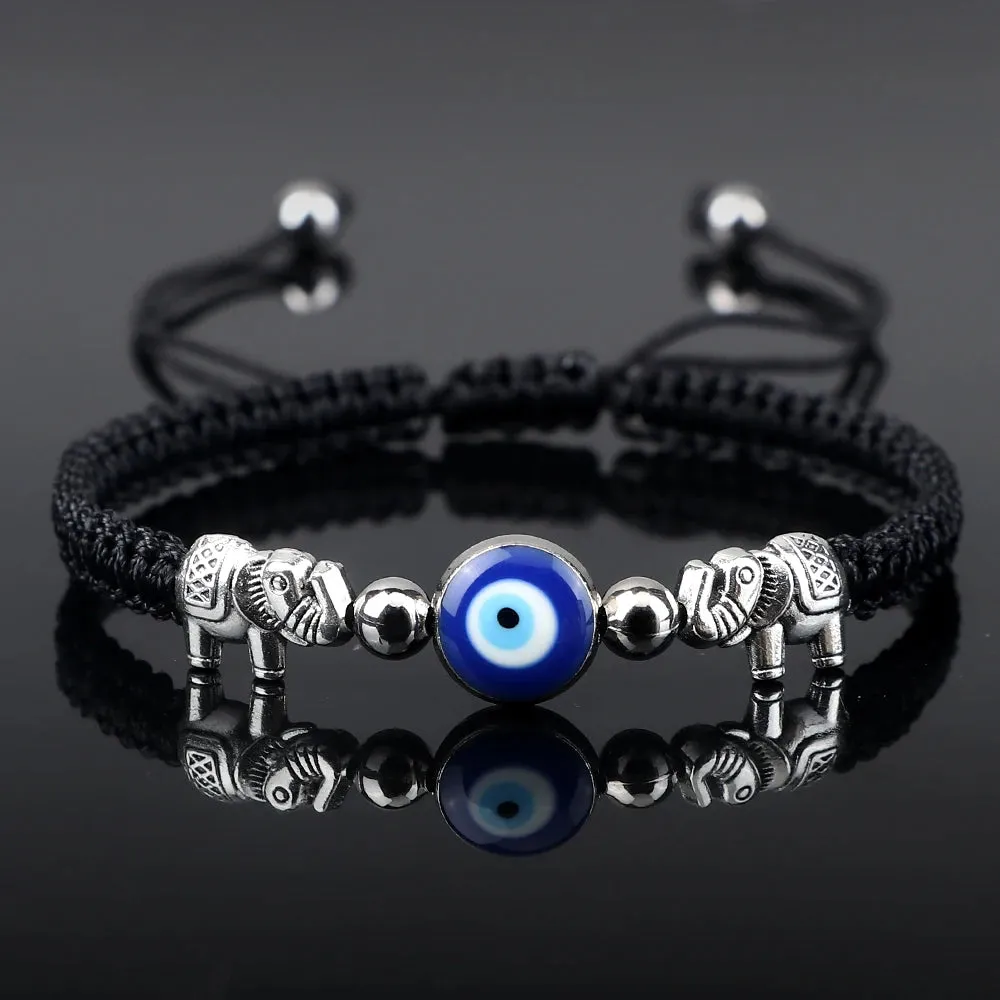 Evil Eye Braided Bracelet with Charm