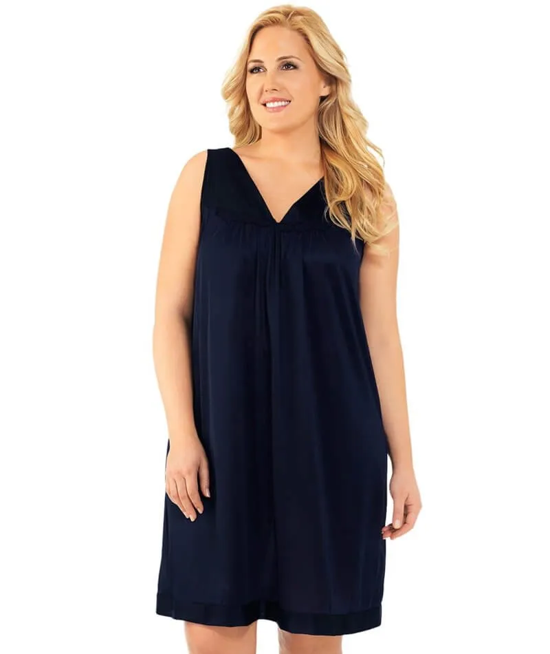 Exquisite Form Short Gown Plus - Navy