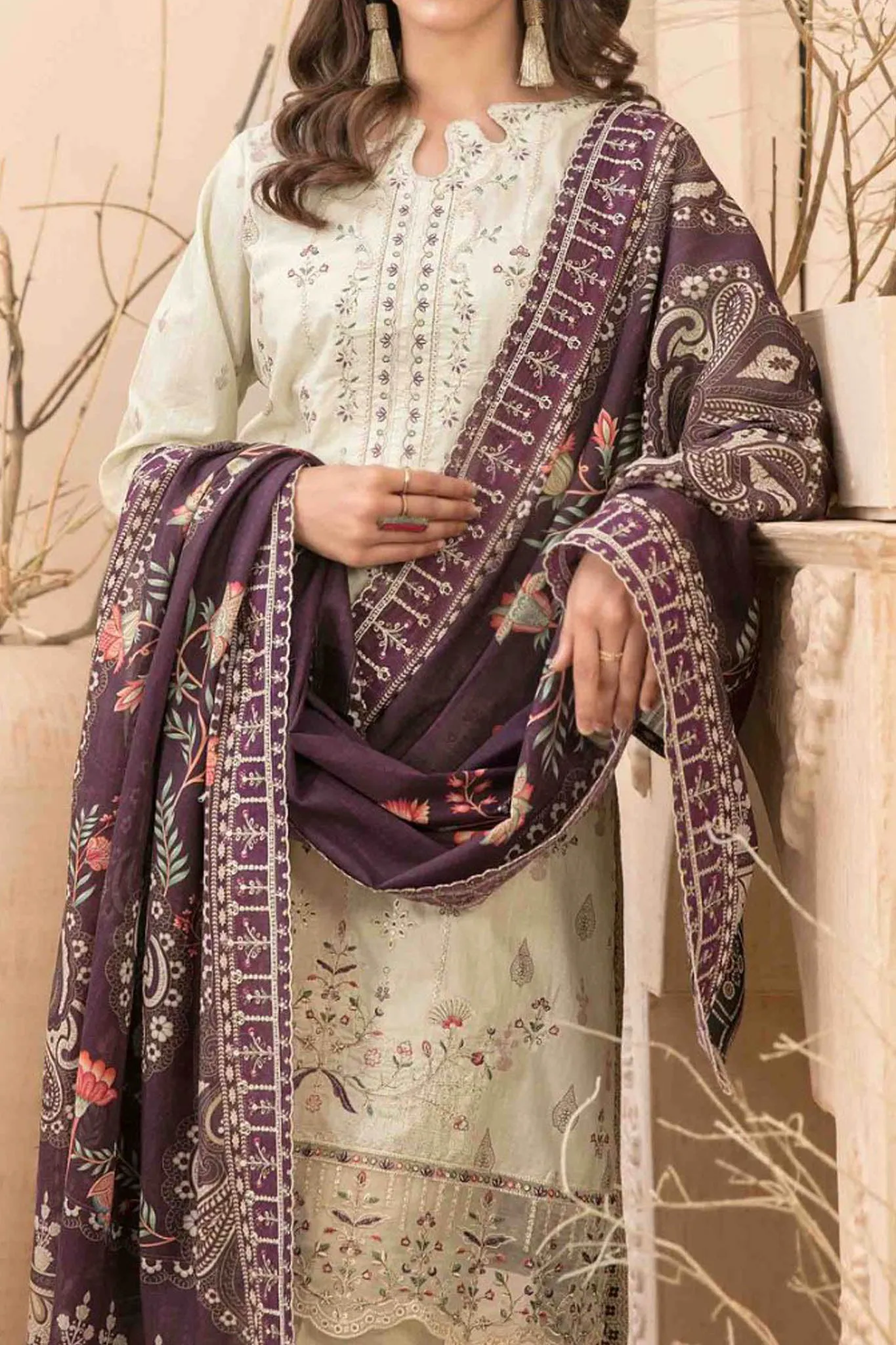 Farideh By Tawakkal Unstitched 3 Piece Emb Digital Print Lawn Collection'2024-D-2597