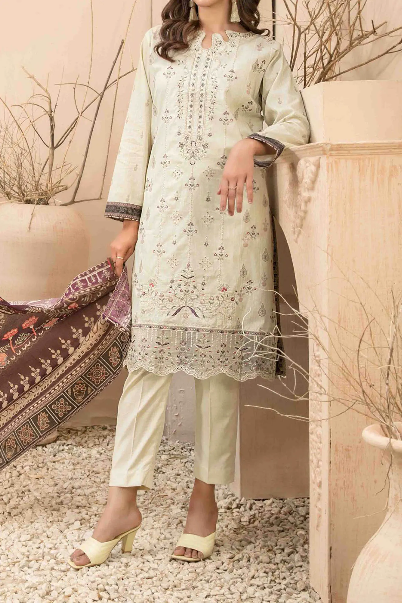 Farideh By Tawakkal Unstitched 3 Piece Emb Digital Print Lawn Collection'2024-D-2597