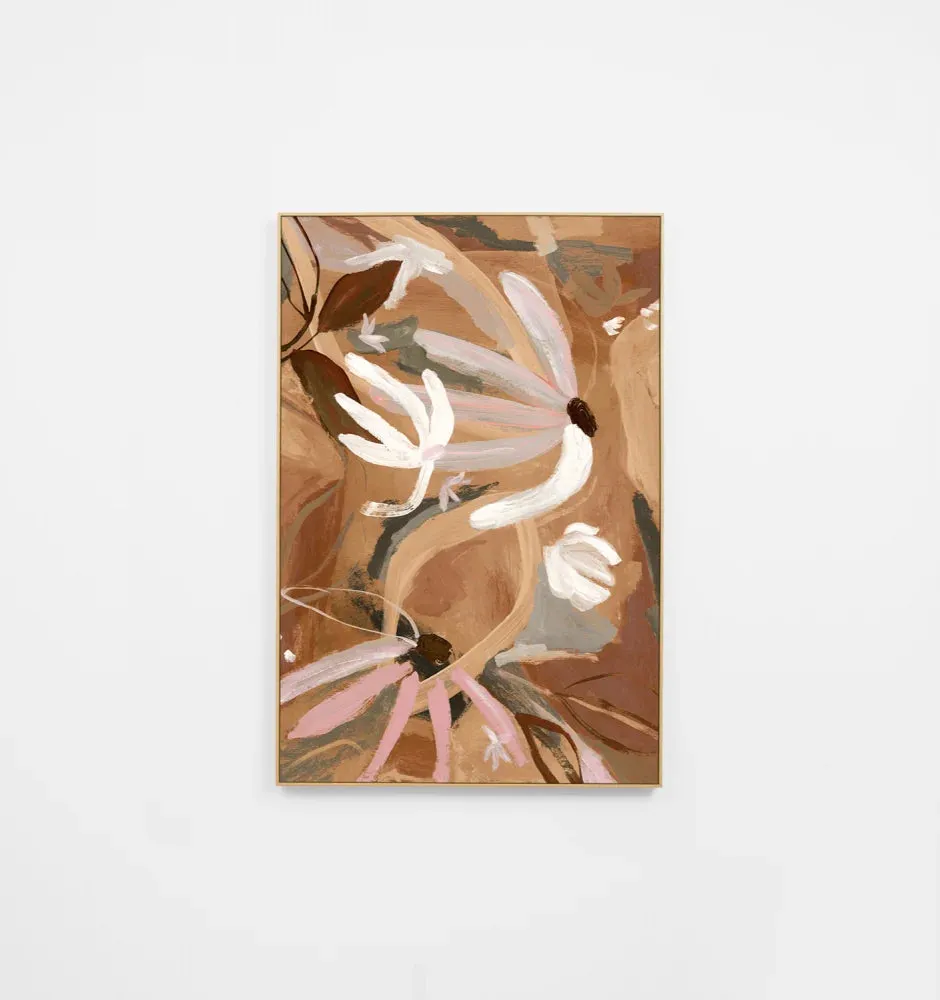 Floral Expression Nutmeg Canvas