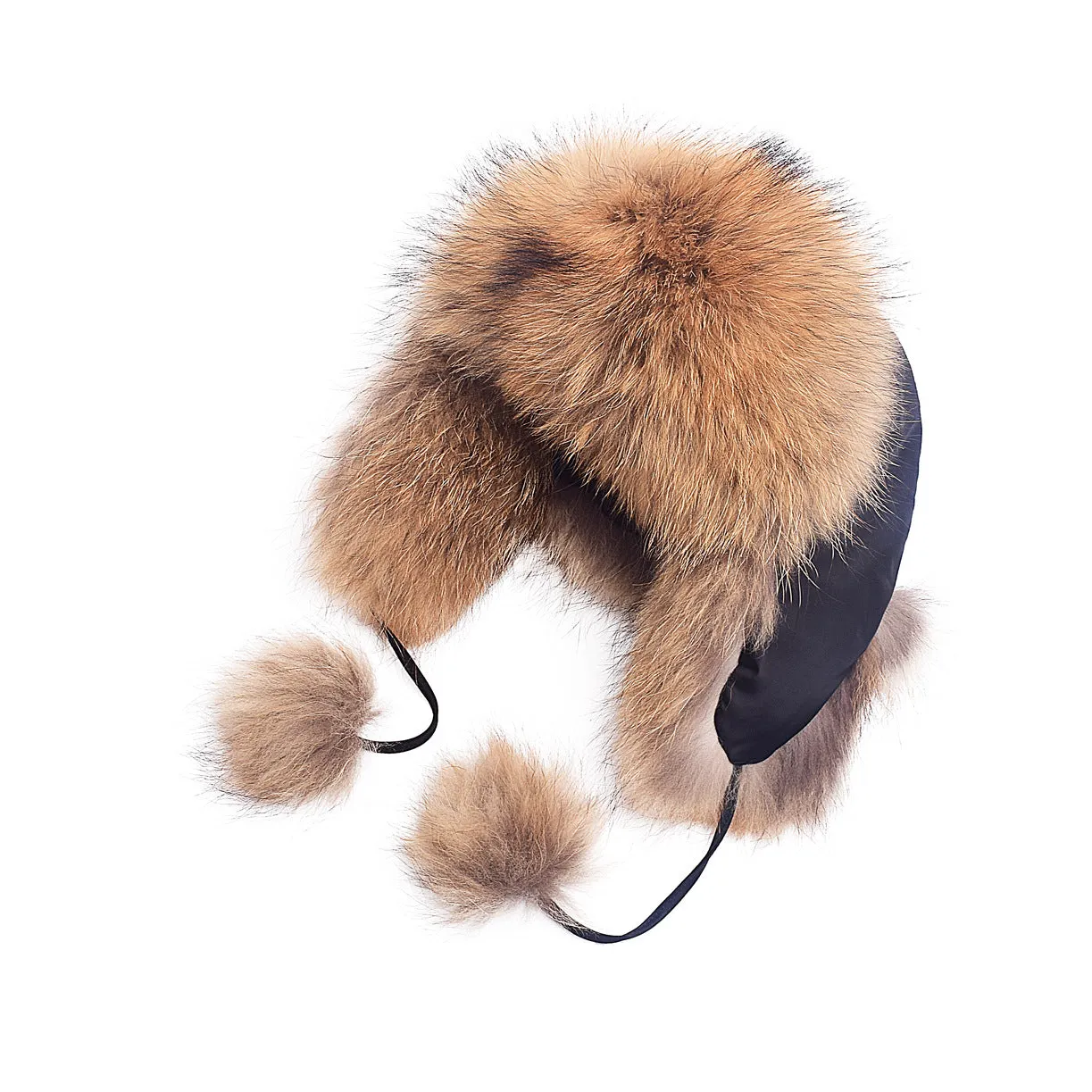 Fox hair Lei Feng hat Women's ear protection warm fur snow cap in autumn and winter