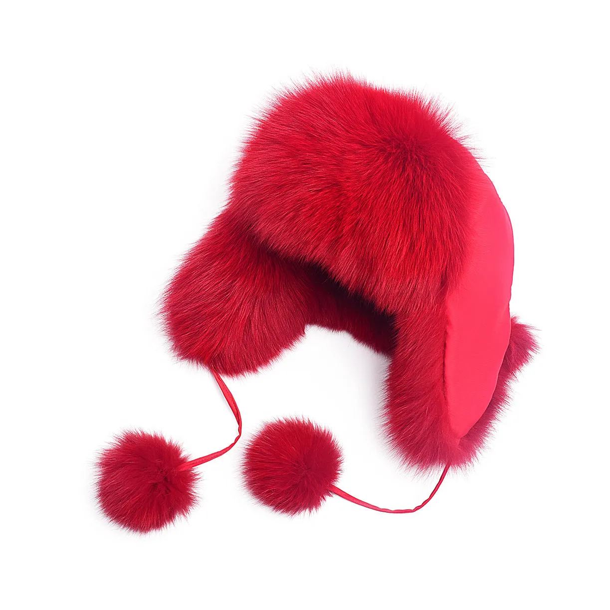 Fox hair Lei Feng hat Women's ear protection warm fur snow cap in autumn and winter