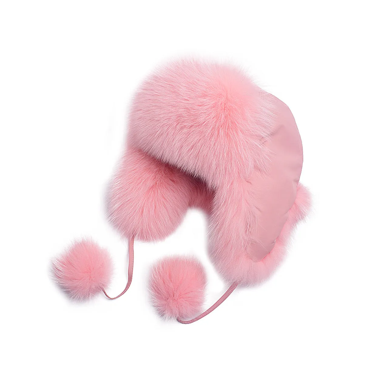 Fox hair Lei Feng hat Women's ear protection warm fur snow cap in autumn and winter