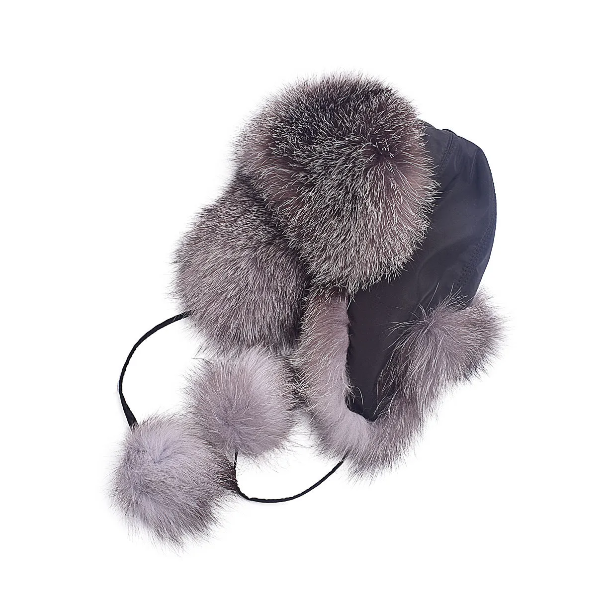 Fox hair Lei Feng hat Women's ear protection warm fur snow cap in autumn and winter