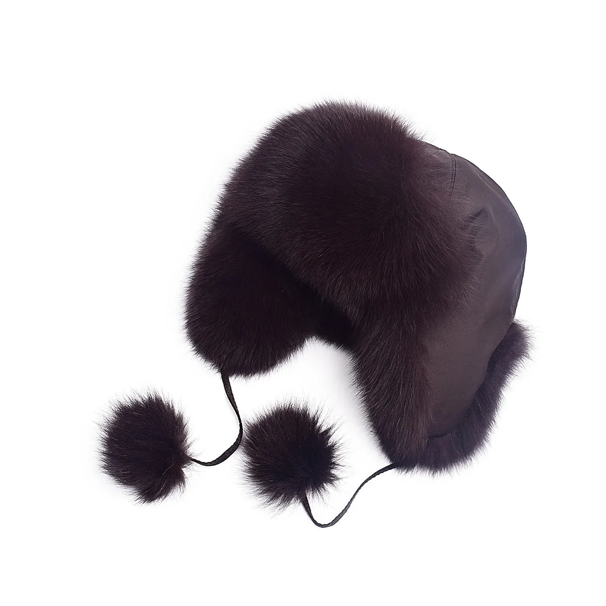 Fox hair Lei Feng hat Women's ear protection warm fur snow cap in autumn and winter